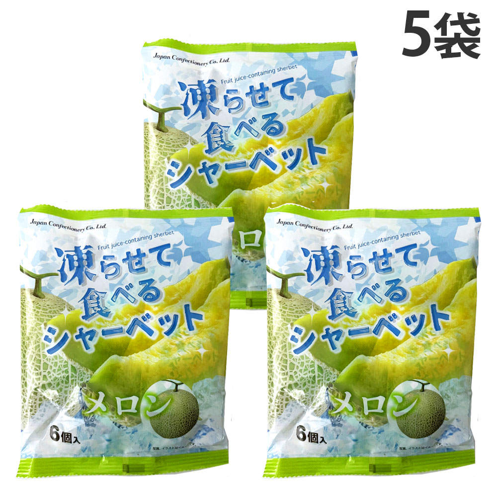 賞味期限:26.10.14 JCC 雪国アグリ 凍らせて食べるシャーベット メロン 16g×6個入 5袋