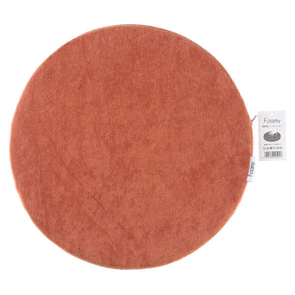 不二貿易 Foamy 低反発シートクッション ラウンド 丸型38cm モーブ