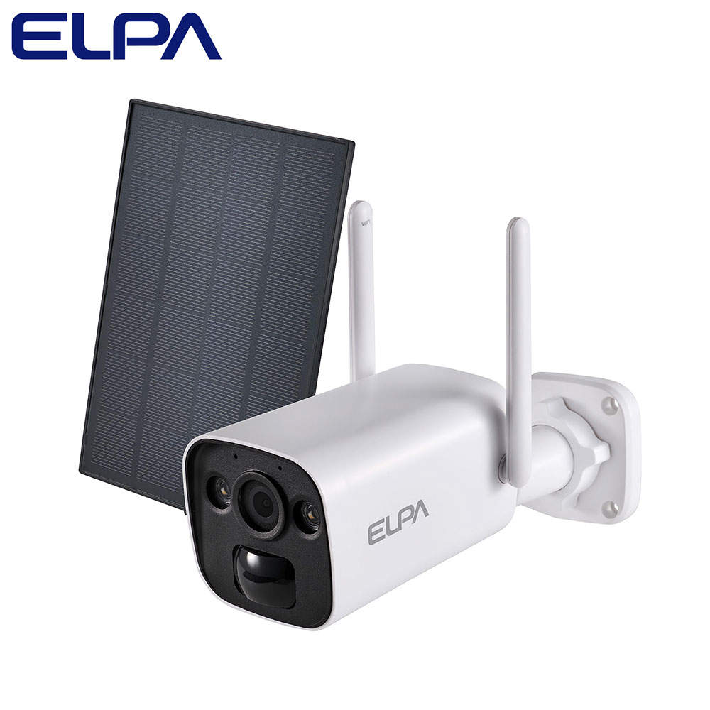 ELPA 防犯士が作ったスゴイ防犯カメラ 屋外用 バレット形カメラ ソーラー充電 TBC-BC400