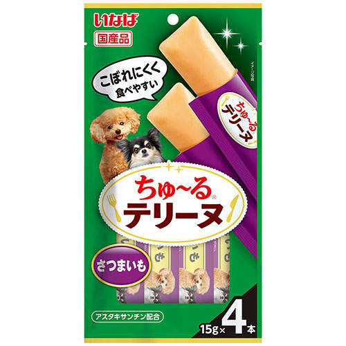 『ポイント15倍』いなば ちゅ~る テリーヌ さつまいも 15g 4本入 DS-482