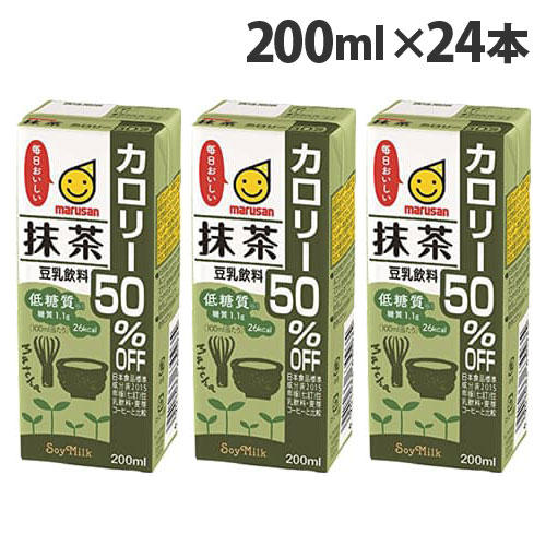 マルサンアイ 豆乳飲料抹茶カロリー50％オフ 200ml 24本