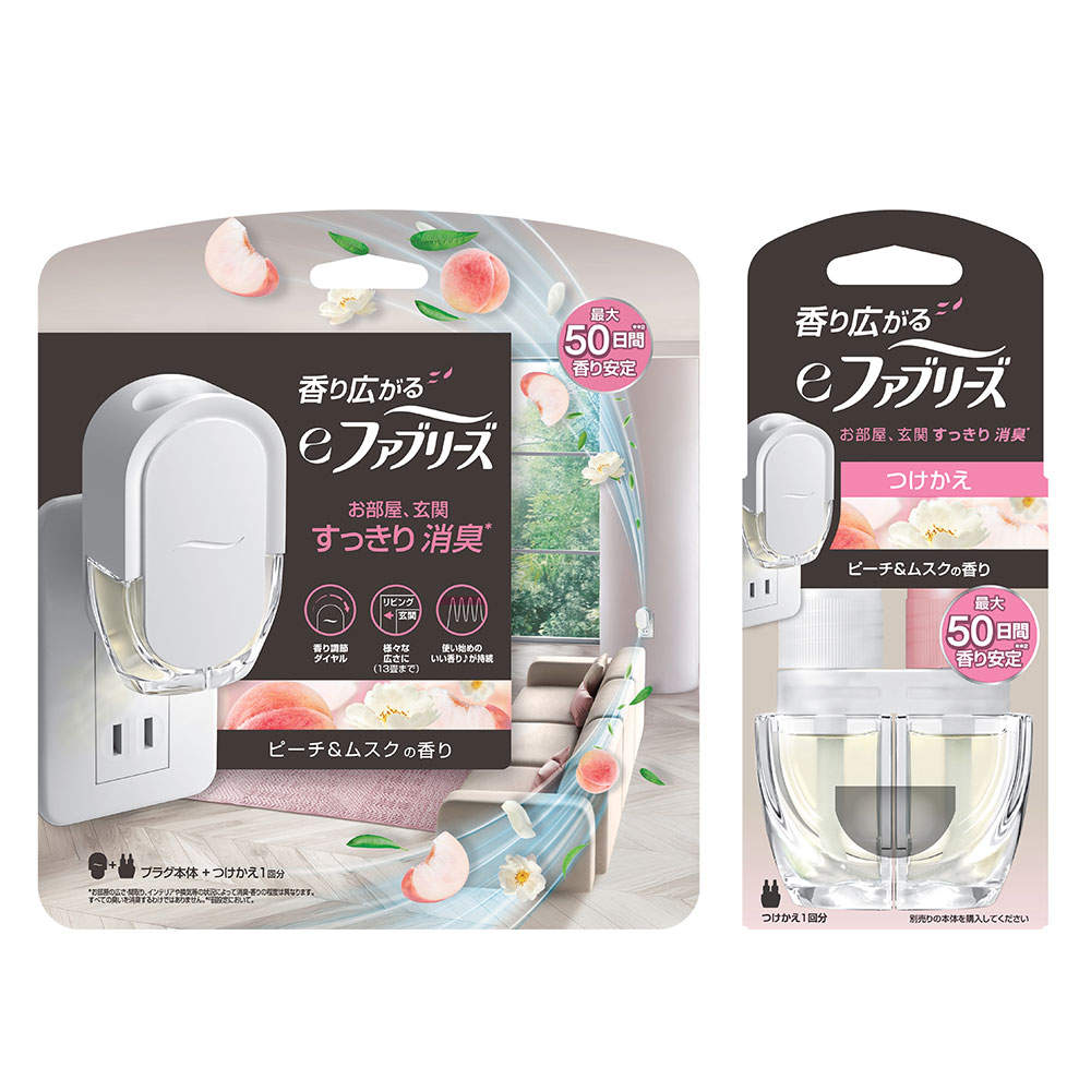 P&G eファブリーズ ピーチ&ムスクの香り 本体+付替セット
