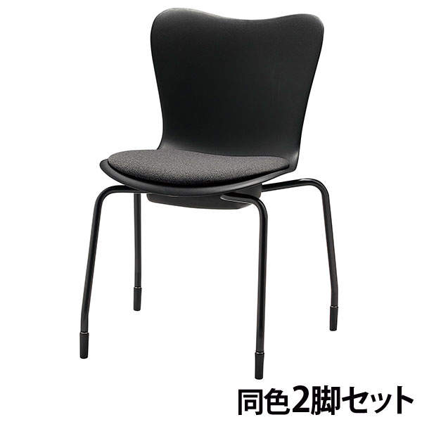 サンケイ ミーティングチェア ミドルチェア 4本脚 布張り グレー 2脚セット CM560-MY-PST-MGR