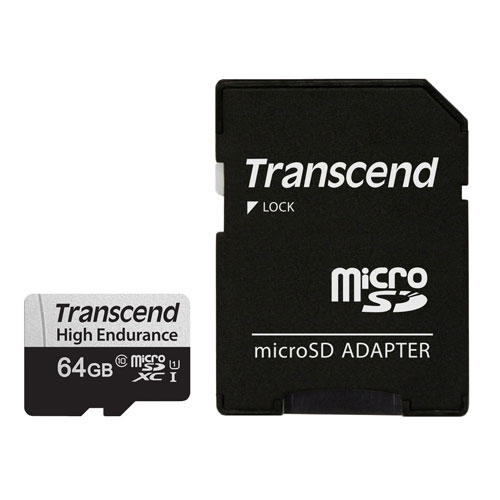 トランセンド microSDXCカード 64GB Class10 UHS-I U1 変換アダプター付 TS64GUSD350V