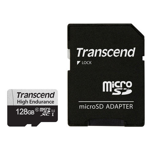 トランセンド microSDXCカード 128GB Class10 UHS-I U1 変換アダプター付 TS128GUSD350V