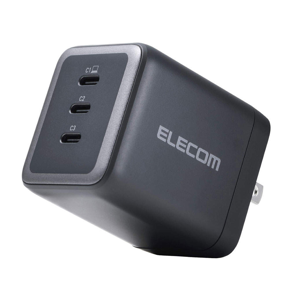 エレコム USB Power Delivery 100W AC充電器 (C×3) ブラック EC-AC113100BK
