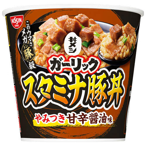 【賞味期限:26.01.23】日清食品 丼メシ ガーリックスタミナ豚丼 107g 6個