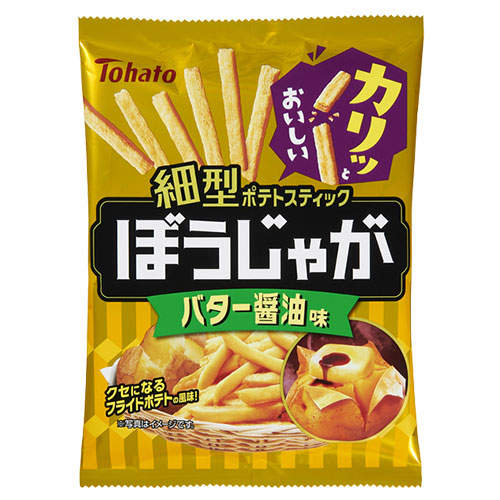 賞味期限:26.04.04 ぼうじゃが バター醤油味 東ハト 58g 12袋