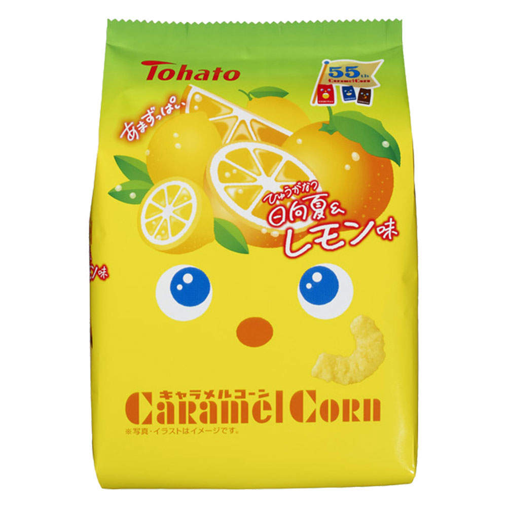 賞味期限:26.12.17 キャラメルコーン 日向夏&レモン味 東ハト 62g 3袋