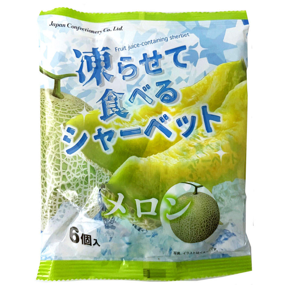 賞味期限:26.10.14 JCC 雪国アグリ 凍らせて食べるシャーベット メロン 16g×6個入 5袋