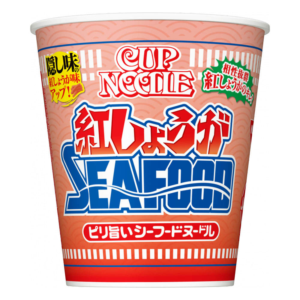 賞味期限:26.08.24 日清食品 カップヌードル 紅しょうがシーフード ビッグ 94g 12個
