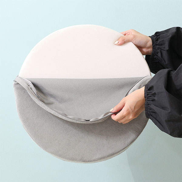 不二貿易 Foamy 低反発シートクッション ラウンド 丸型38cm グレー