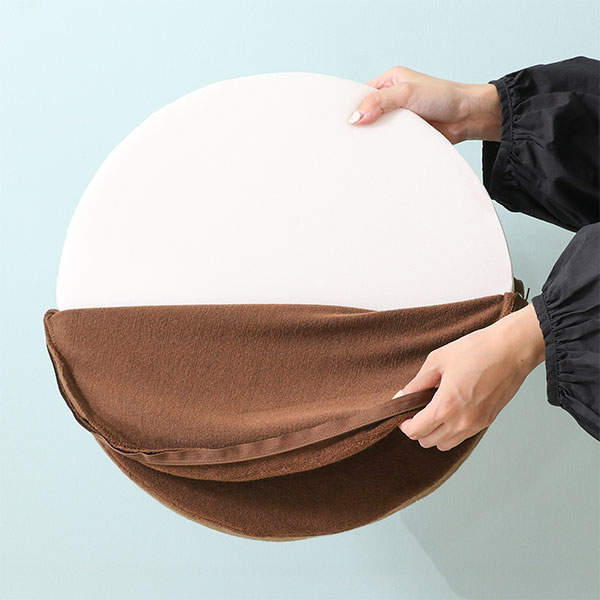 不二貿易 Foamy 低反発シートクッション ラウンド 丸型38cm ブラウン