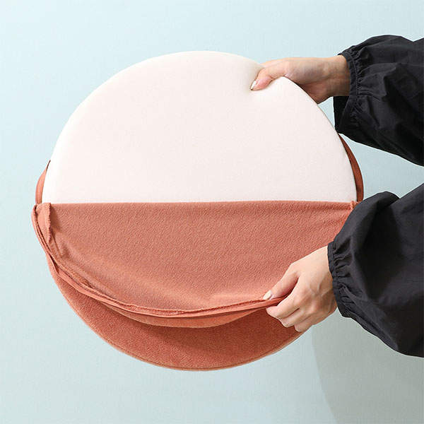 不二貿易 Foamy 低反発シートクッション ラウンド 丸型38cm モーブ