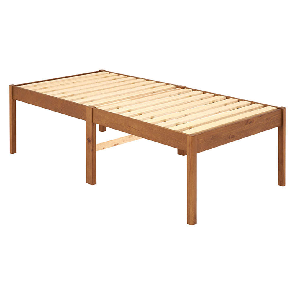 萩原 組立簡単 シングルベッド ライトブラウン MB-5249SLBR