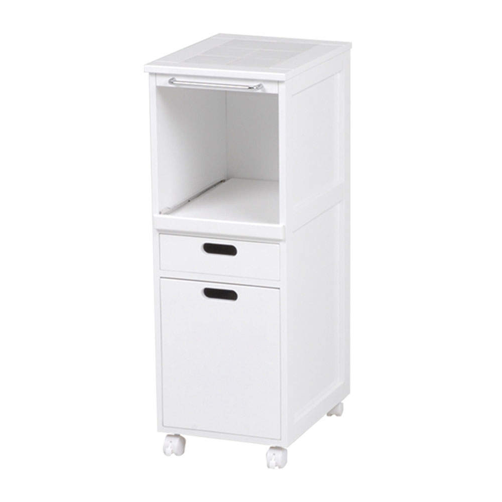 萩原 キッチンワゴン ホワイト MW-6709WH