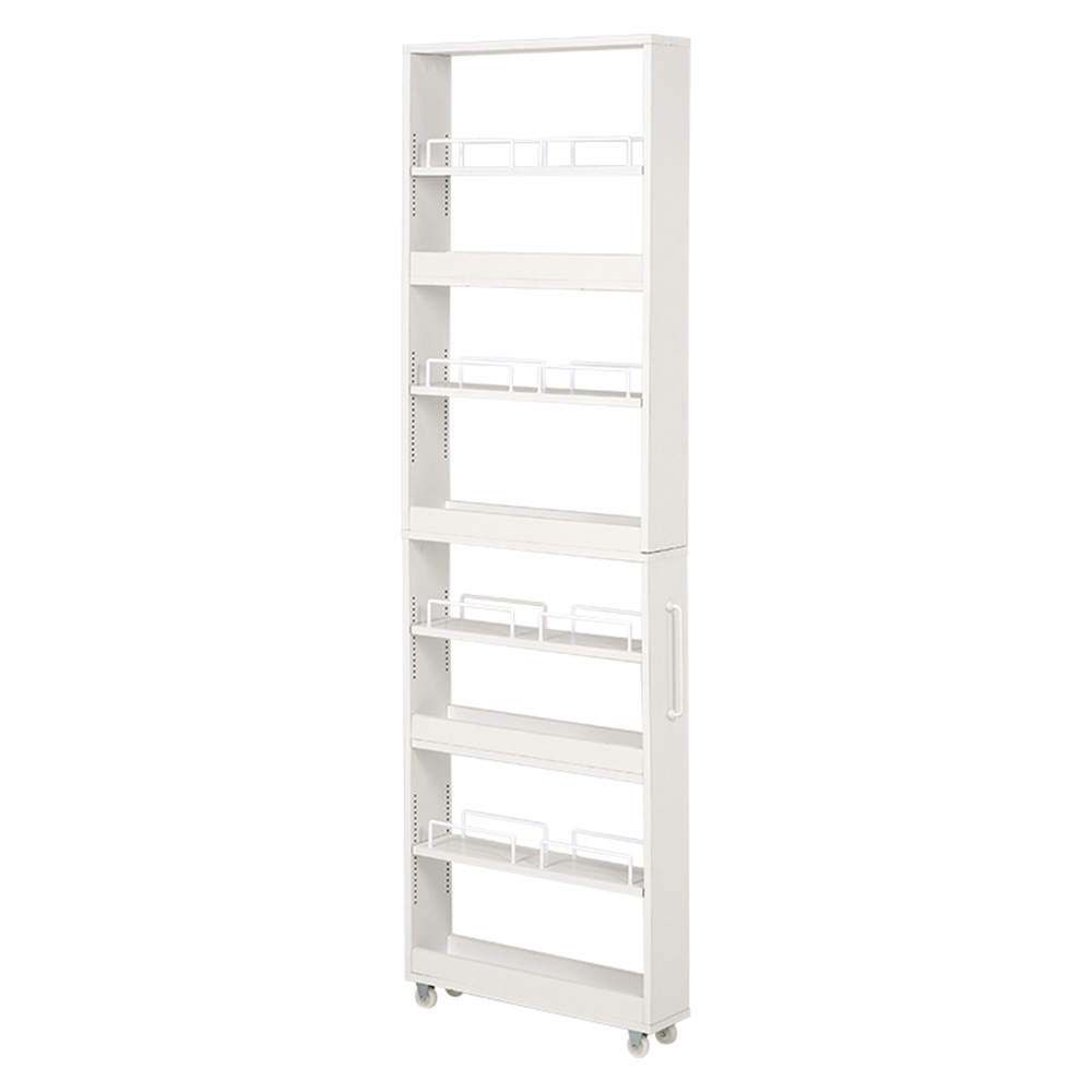 萩原 隙間収納ワゴン ホワイト RCC-1535WH