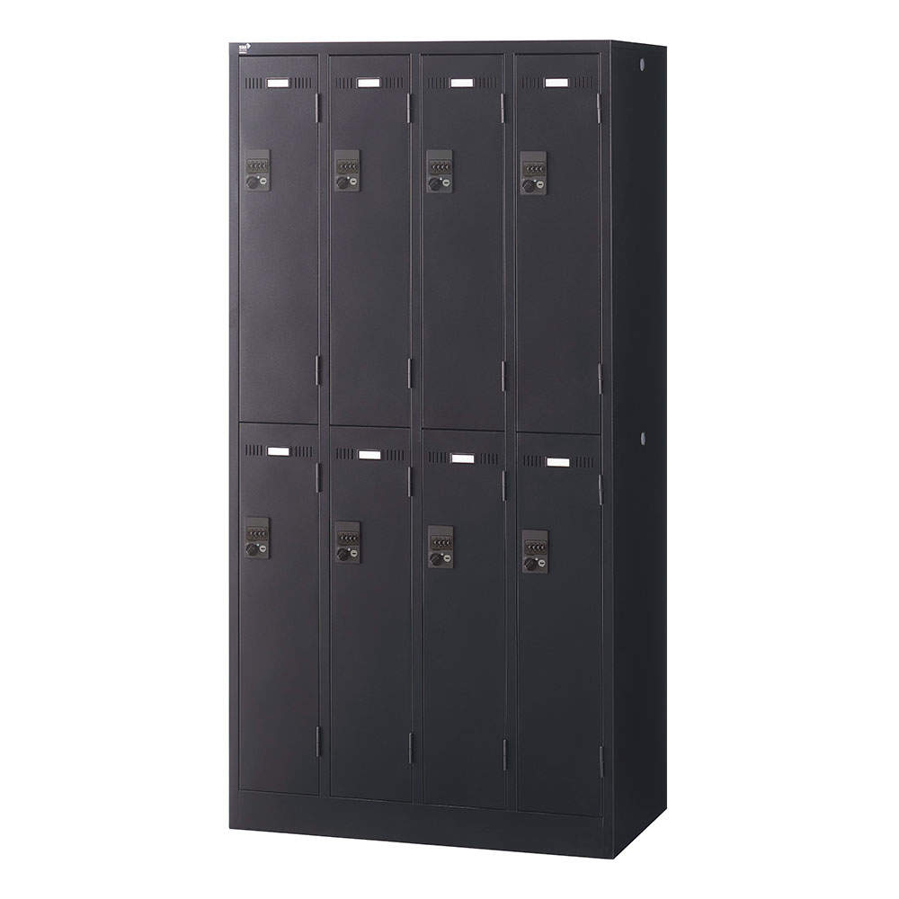 生興 SLDKロッカー 8人用 内筒交換錠 W900×D515×H1790mm ブラック SLDK-8-T