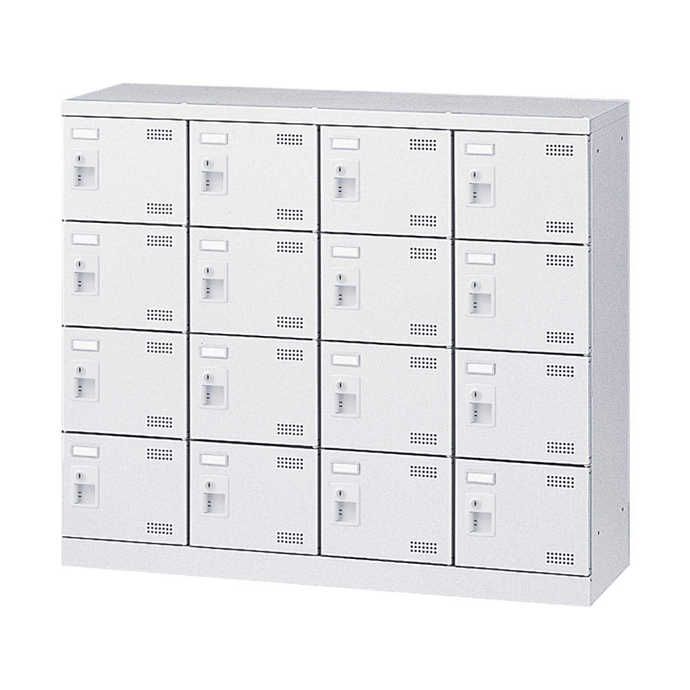 生興 靴箱 シューズロッカー SLBW-M416-K2 (錠なし)4列4段16人用