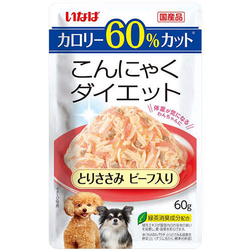 『ポイント15倍』いなば こんにゃくダイエット とりささみ ビーフ入り 60g 24個 DRP-18