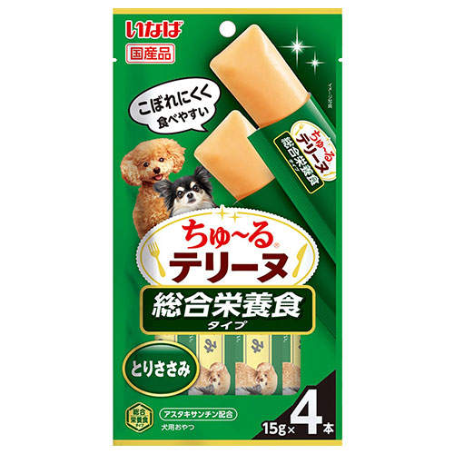 『ポイント15倍』いなば ちゅ~る テリーヌ 総合栄養食 とりささみ 4本入 48個 DS-484