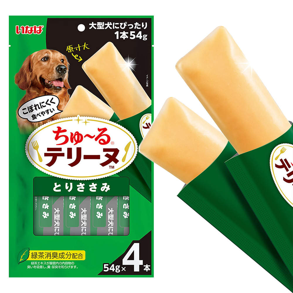 【ポイント10倍】いなば ちゅ~る テリーヌ 大型犬用 とりささみ 54g 4本入