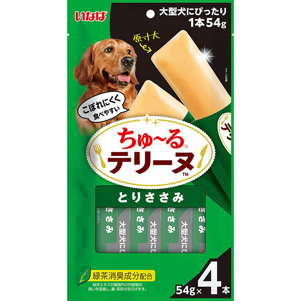 【ポイント10倍】いなば ちゅ~る テリーヌ 大型犬用 とりささみ 4本入 24個