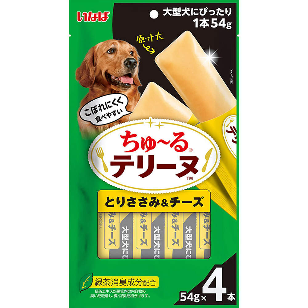 【ポイント10倍】いなば ちゅ~る テリーヌ 大型犬用 とりささみ&チーズ 4本入 6個