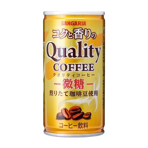 サンガリア コクと香りのクオリティコーヒー 微糖185g×30缶