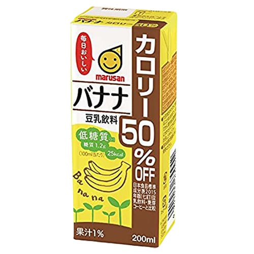 マルサンアイ 豆乳飲料バナナカロリー50％オフ 200ml 24本