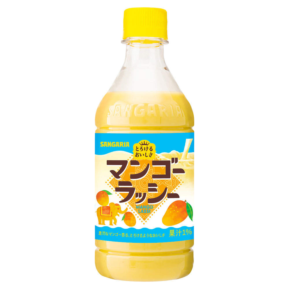 サンガリア とろけるおいしさ マンゴーラッシー 420ml 24本