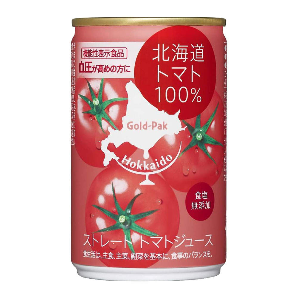 ゴールドパック 北海道トマトジュース 無塩 GABA 160g 40缶