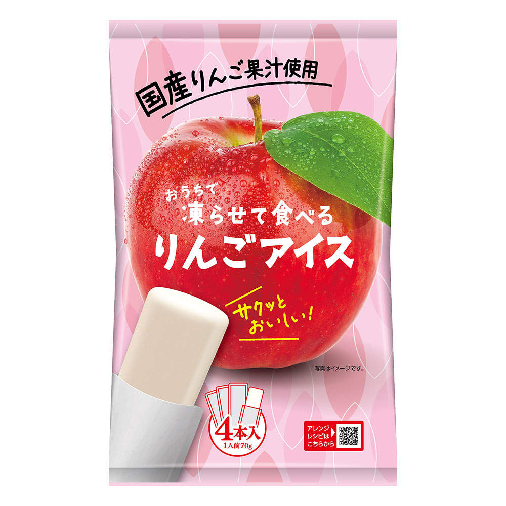 谷尾食糧工業 凍らせて食べる 国産りんごアイス 70g×4本 3袋