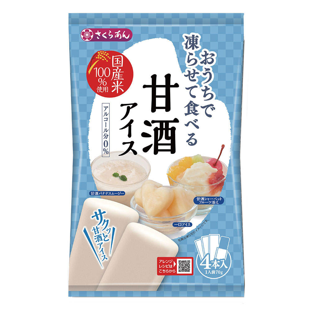 谷尾食糧工業 凍らせて食べる 甘酒アイス 70g×4本 3袋