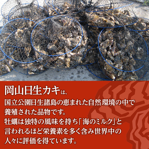 【今季販売終了】岡山　日生　殻付き　活若牡蠣 30～35個前後