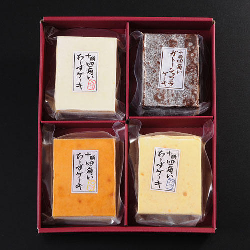 北海道 四角いチーズケーキ＆ガトーショコラ 4種セット【他商品と同時購入不可】