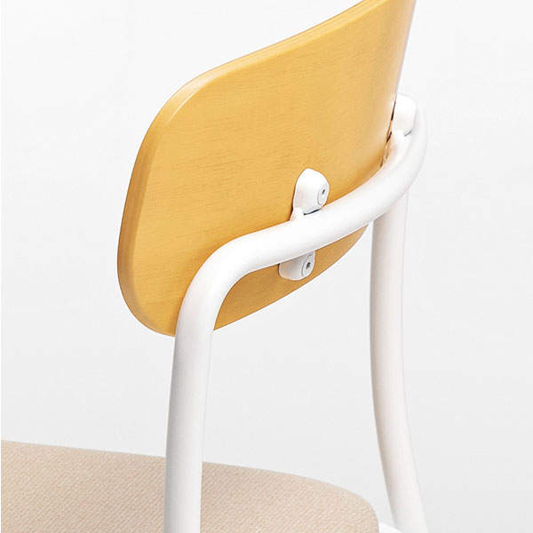 サンケイ スタッキングチェア ミーティングチェア 4本脚 布張り 背合板色ナチュラル セージ 4脚セット CM112-MY-PST-SJ