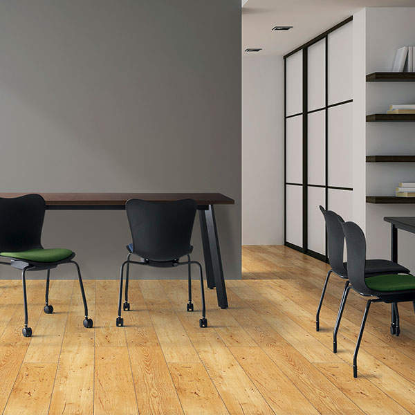 サンケイ ミーティングチェア ミドルチェア キャスター付き 布張り ダークグリーン CM560-MYC-PST-MDG