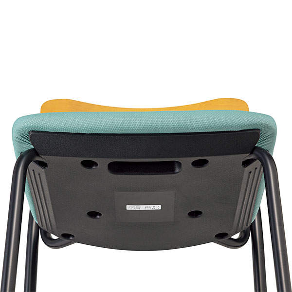 サンケイ スタッキングチェア ミーティングチェア 4本脚 布張り 背合板色ナチュラル ベージュ 4脚セット CM353-MY-PST-BE