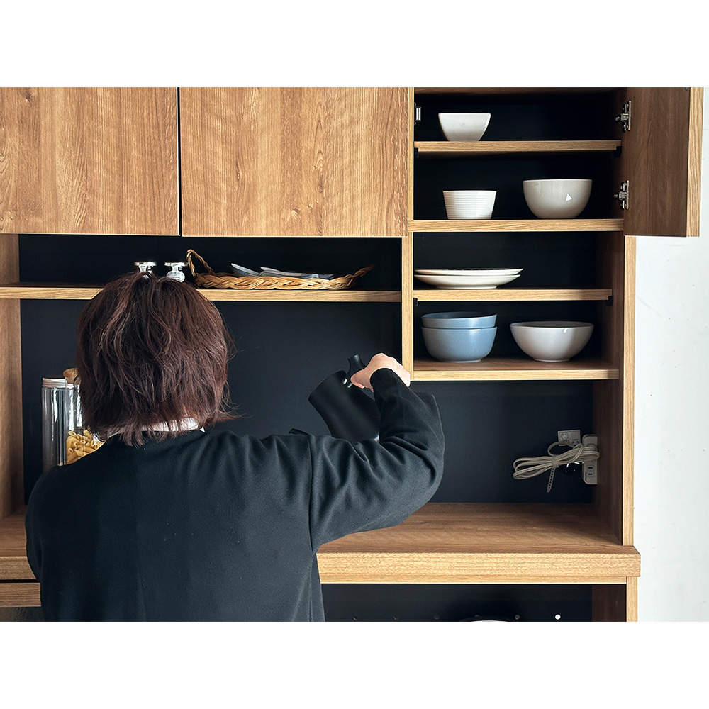 東馬 TMフォカス キッチンボード 上段 120オープン収納 SN シャビーナチュラル