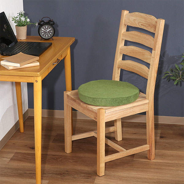 不二貿易 Foamy 低反発シートクッション ラウンド 丸型38cm カーキ