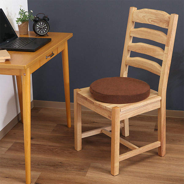 不二貿易 Foamy 低反発シートクッション ラウンド 丸型38cm ブラウン