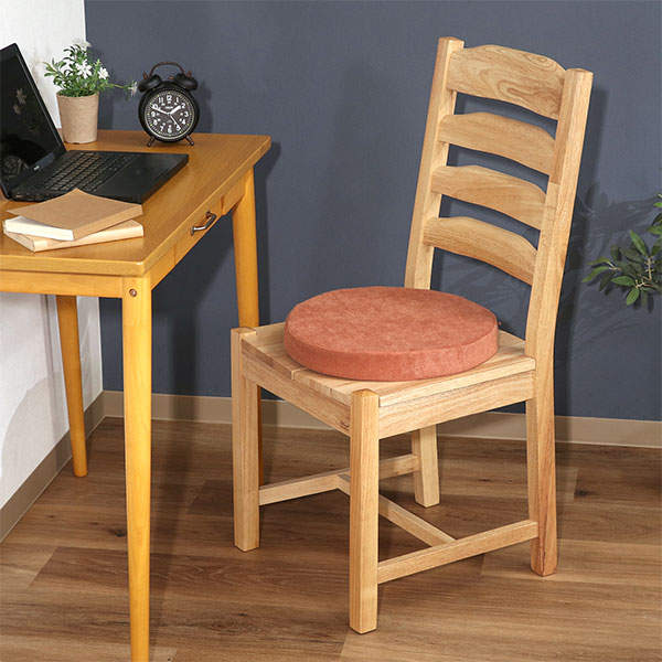 不二貿易 Foamy 低反発シートクッション ラウンド 丸型38cm モーブ