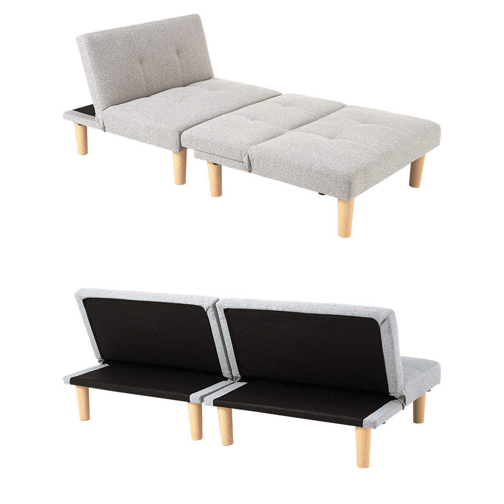 萩原 ソファベッド ライトグレー LSF-4440LGY-2S