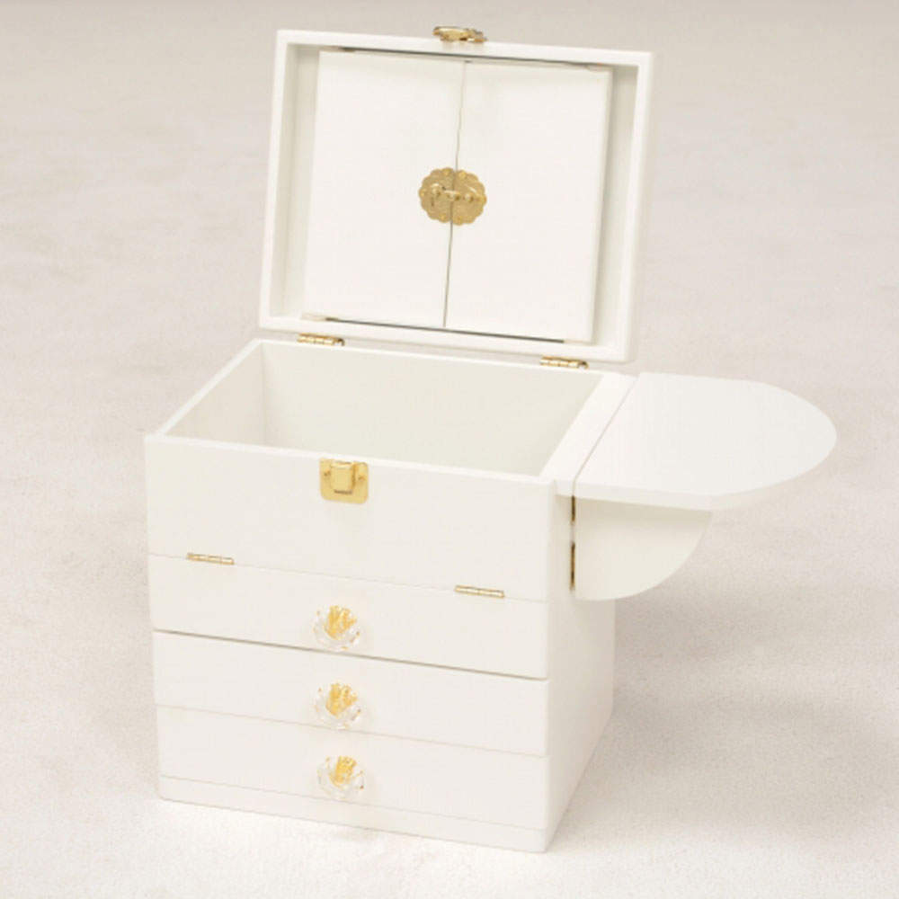 萩原 コスメボックス ホワイト MUD-6835WH