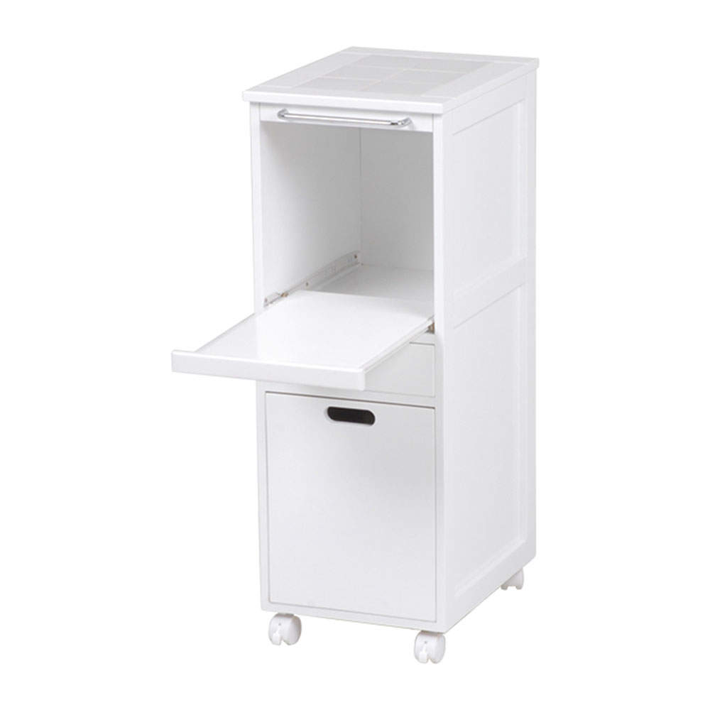 萩原 キッチンワゴン ホワイト MW-6709WH