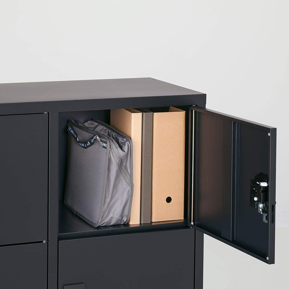 生興 ALZシリーズ パーソナルロッカー 6扉 ブラック W880xD380×H1110mm ALZK-PL34-6