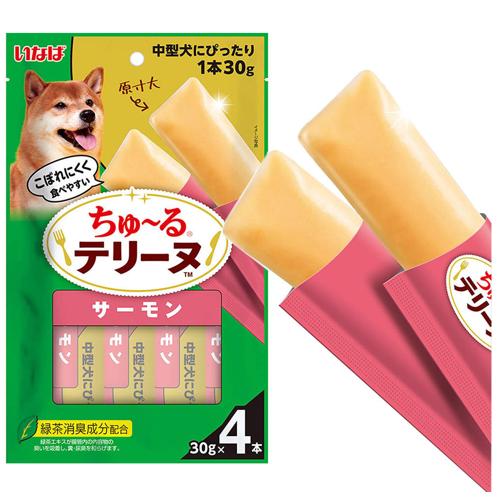 【ポイント10倍】いなば ちゅ~る テリーヌ 中型犬用 サーモン 4本入 48個
