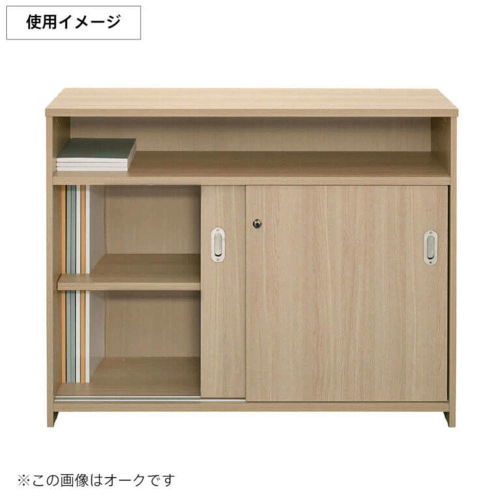 アール・エフ・ヤマカワ 木製カウンター テンポ ハイカウンター 書庫型 W1200 ホワイト RFTHC-SH1239WH