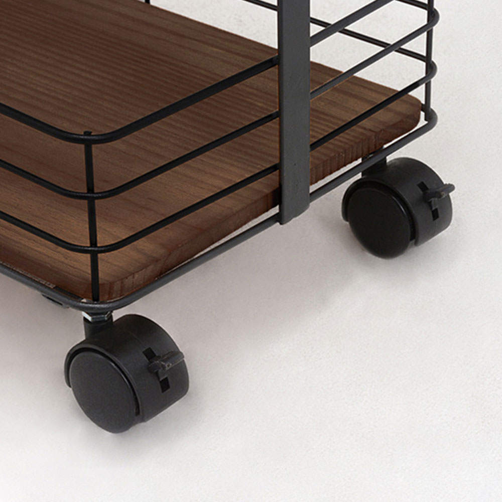 萩原 スリムワゴン ブラック 完成品 KR-3856BK